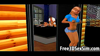 Luscious 3D Babes Ignite Hot Lesbian Fun in Sensual Group Tryst