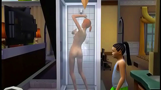 Horny Hentai Roommate Catches You Naked – Hot Shared Shower Fuck