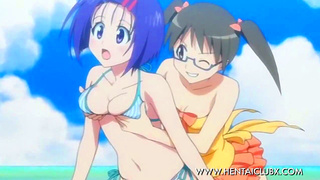 Seductive Bikini Babes Dive Into Horny Hentai Pool Action