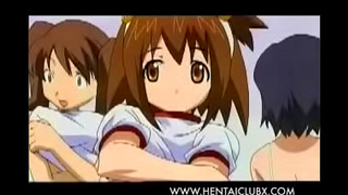 Curvy Anime Girls Tempt a Ravenous Stud in Hot Locker Room Action