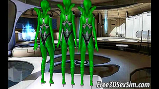 Alien Goddess Enjoys Hot Triple Encounter in Sensual 3D Hentai Fantasy