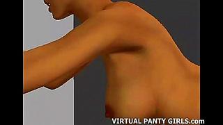 Seductive Anime Babe Dances Naked Before Fiery Blowjob Fantasy