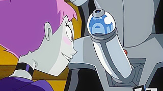 Jinx Teases Cyborg into Ecstasy with Wild blowjob - Teen Titans Hentai