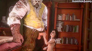 Elizabeth Seduces Savage Creature with Hot Blowjobs Messy Facials – BioShag Fantasy Gone