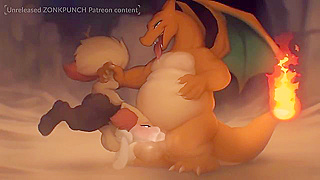 Charizard Ignites Steamy Encounter with Fierce Fire-Breathing Pleasure