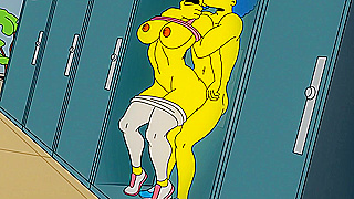 Marge Surrenders to Barts Fiery Lust in Forbidden Locker Room Tryst
