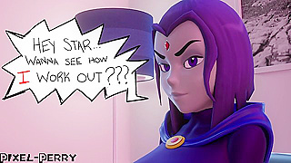 Raven Claims Starfire with Enchanted Futa Dick in Steamy DC Tryst
