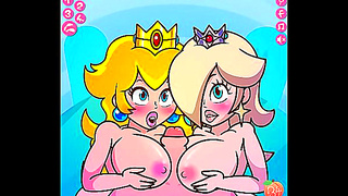 Peach Rosalina Tease Mario with Steamy Titplay in Hot Anime Fantasy