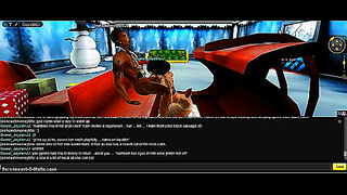 Alluring 3D Anime Babe Teases Santa with Steamy Christmas Blowie in IMVU Roleplay