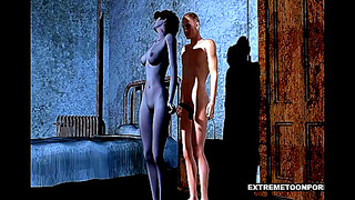 Vampire Seductress Impaled on Massive Cock in Fiery 3D Tryst