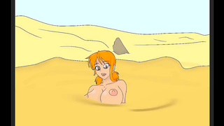 Nami Stuck in Muddy Trap — Steamy Hentai Rescue Turns into Lustful Encounter
