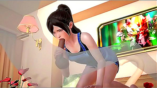 Luscious Long Haired Babe Seduces Her Mate in Hot 3D Hentai Tryst