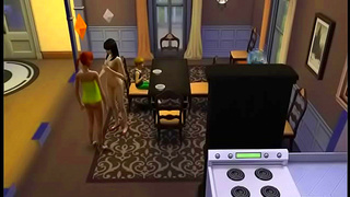 Sim Girls Heat Up in Sultry Lesbian Tryst – Animated Desire Unleashed