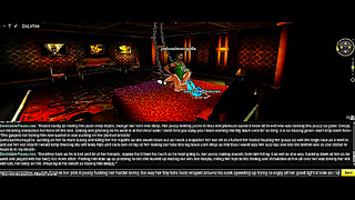 Triad Ecstasy in Violet: Busty Anime Goddess Rules Hard in IMVU Realm