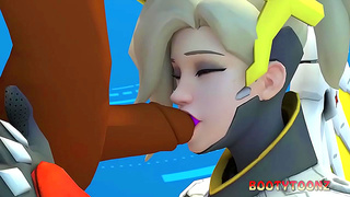 Mercys Luscious Curves Take Massive Cock in Hot 3D Hentai Encounter