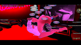 IMVU Lovers Exchange Fiery Blowjobs Under Moonlight on Romantic Bridge
