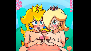 Rosalina Tempts Mario with Busty Curves in Steamy Peach Fantasy