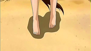 Anime Beauties Embrace Steamy Beach Encounter with Wild Wet Passion