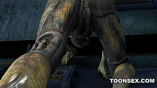 Extraterrestrial Seduction: Hot Alien Pleasure in Animated 3D Anal Adventure