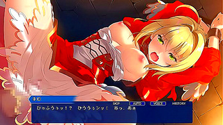 Busty Divine Beauty Tempts Nero in Steamy Fate GO Mahjong Encounter