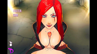 Katarina Ignites Passion With Hot Blowjob in Steamy Animated Tryst