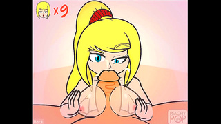 Samus Tempts Giant Warrior with Sultry Strip Tease Hot Oral Tryst – Smash Heat