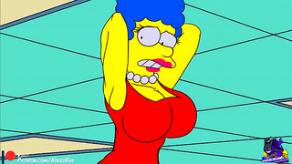 Marges Curves Spark Steamy Desires in Hot Simpsons Hentai Fantasy