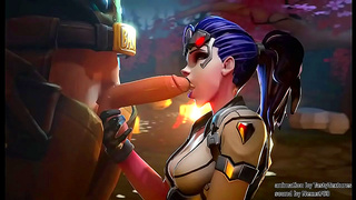 Widowmaker Tempts McCree with Seductive Blowie in Steamy Overwatch Hentai