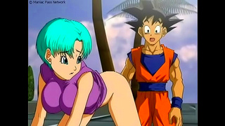 Bulma Whispers Temptation to Goku Beneath Starlit Skies - A DBZ Desire Fulfilled