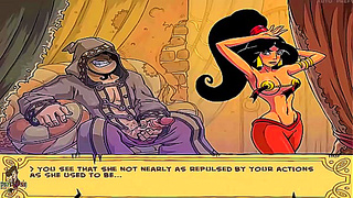 Jasmine Seduces Genie with Fiery Blowjob Steamy Ride in Animated Heat Wave