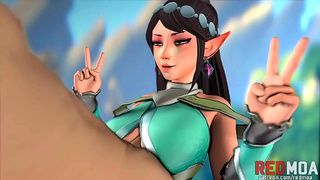 Busty Warrior Tempts Brave Knight with Sensual Titplay in Steamy Battle Fantasy