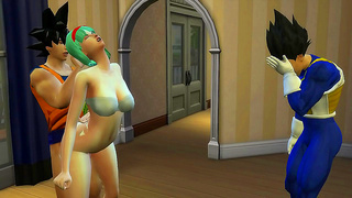 Bulma Seduces Lonely Goku While Jealous Vegeta Spies – Steamy Encounter Begins