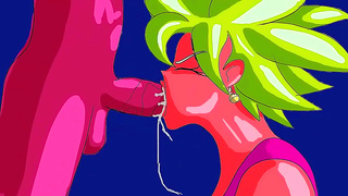 Kefla Devours Gokus Cock with Fiery Blowjob Messy Cum Load Face