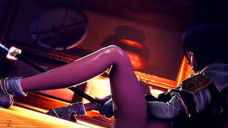 Rukia Succumbs to Fierce Hentai Desires – Ecstasy Overwhelms with Creampie Finish