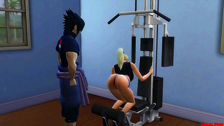 Wifes Hot Workout Tempts Husband in Spicy Hentai Fantasy.Scene