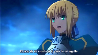 Saber Takes Control in Hot Fate Zero Submission Scene