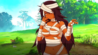 Ebony StepMommy Dominates Warrior with Seductive Slime Magic in Hot Anime Encounter
