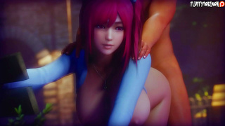 Honoka Embraces Wild Passion in Busty outdoor creampie Hentai Action