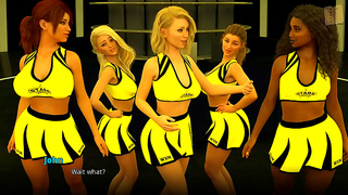 Busty Cheerleader Tempts Fans with Juicy Curves Hot 3D Action