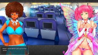 Morticias Hot Airplane Adventures with Curvy Flight Attendant Beauties in Huniepop 2