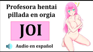 Mafuyu-Sensei Stars in Steamy Hentai Threesome JOI Fantasy With Eager Pupils