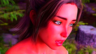 Curvy Anime Beauty Captivates Him with a Fiery First Kiss in 3D Fantasy Realm