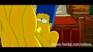 Homer Devours Curvy Marge in Hot Animated Bedroom Encounter
