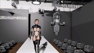Brave Brunette Dominates Fallout 4 Battlefields in Sleek Latex Anime Glamour