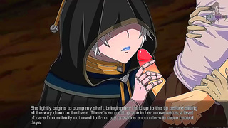 White-Haired Goddess Rewards Warrior with Sensual Blowjob Post-Battle – Anime Erotica