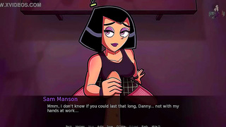Goth Sam Seduces Danny with Hot Blowjobs Creampies in Steamy Anime Action