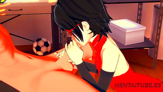 Sarada Teases Naruto with Seductive Blowjob Handjob in Steamy 3D Hentai