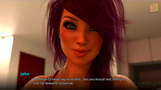 Busty Teens Seduce John in Sultry Ecchi VN Fantasy Adventure