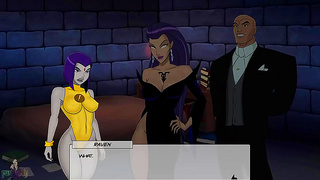 Blonde Raven Cosplayer Tempts Titans with Sultry Magic in Wild Hentai Dream