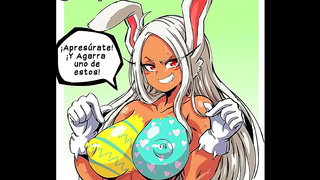Latin Bombshell Teases with Lush Curves in Steamy Hentai Easter Fantasy